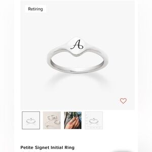 James Avery Petite Signet Initial Ring